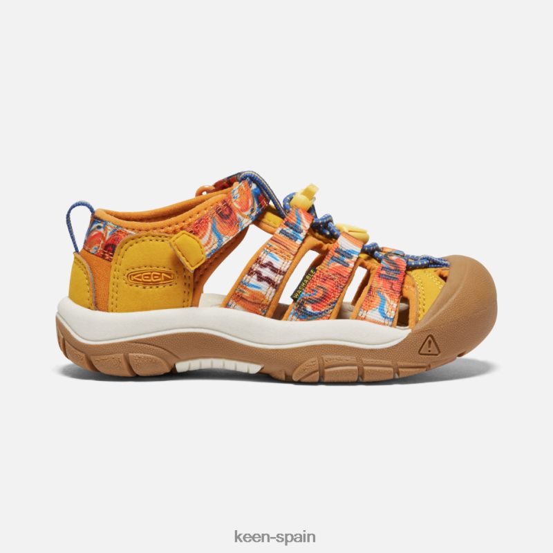 67LRTD408 Keen niños pequeño 'newport x afro al aire libre piel de naranja amarilla