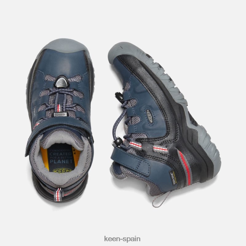 67LRTD537 Keen niños bota impermeable little \'targhee Noches azules-alfombra roja.