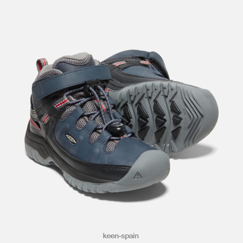 67LRTD537 Keen niños bota impermeable little \'targhee Noches azules-alfombra roja.