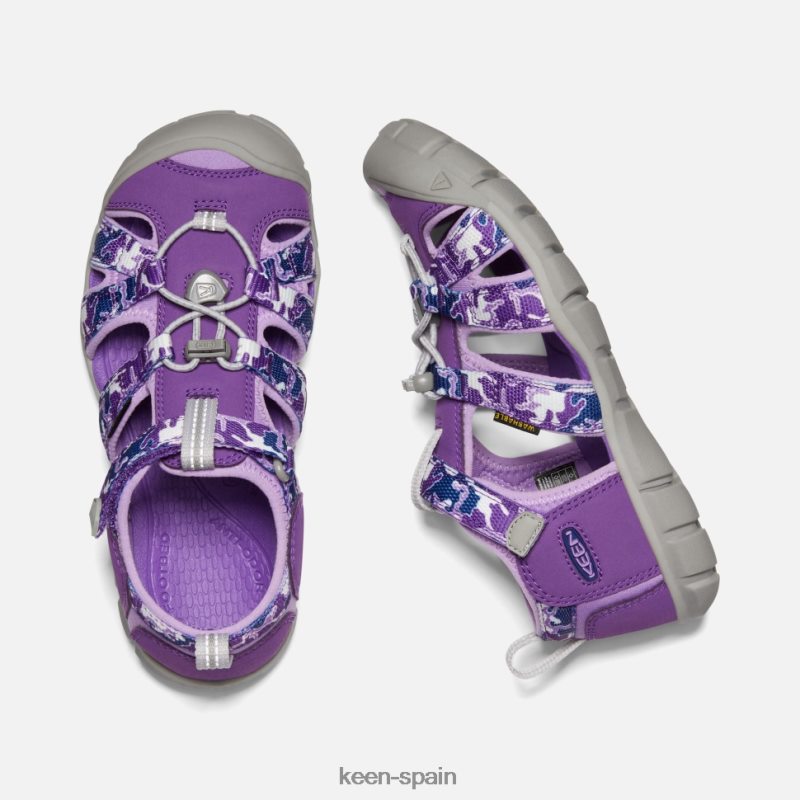 67LRTD582 Keen niños grande \' seacamp ii cnx camo-tillandsia violeta