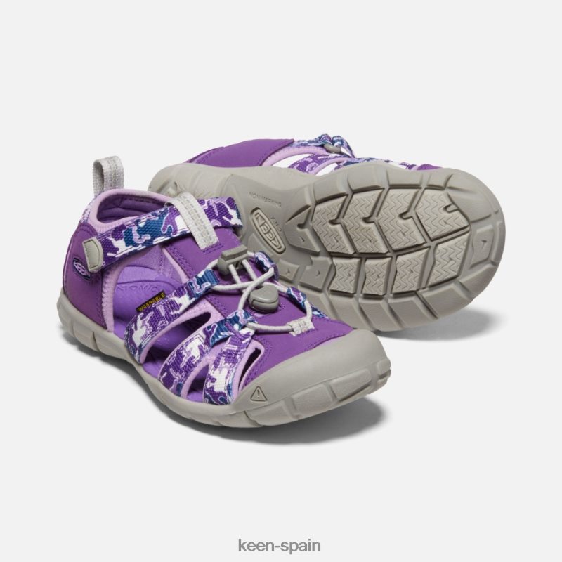 67LRTD582 Keen niños grande \' seacamp ii cnx camo-tillandsia violeta