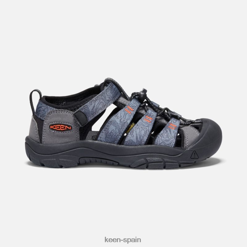 67LRTD585 Keen niños grande 'newport h2 gris acero-negro