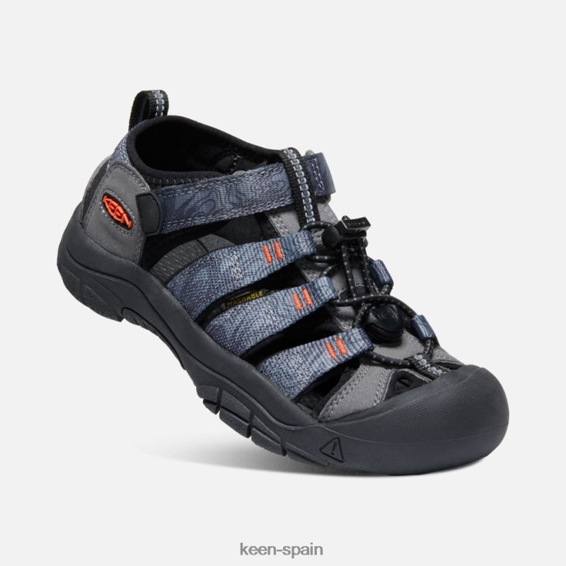 67LRTD585 Keen niños grande \'newport h2 gris acero-negro