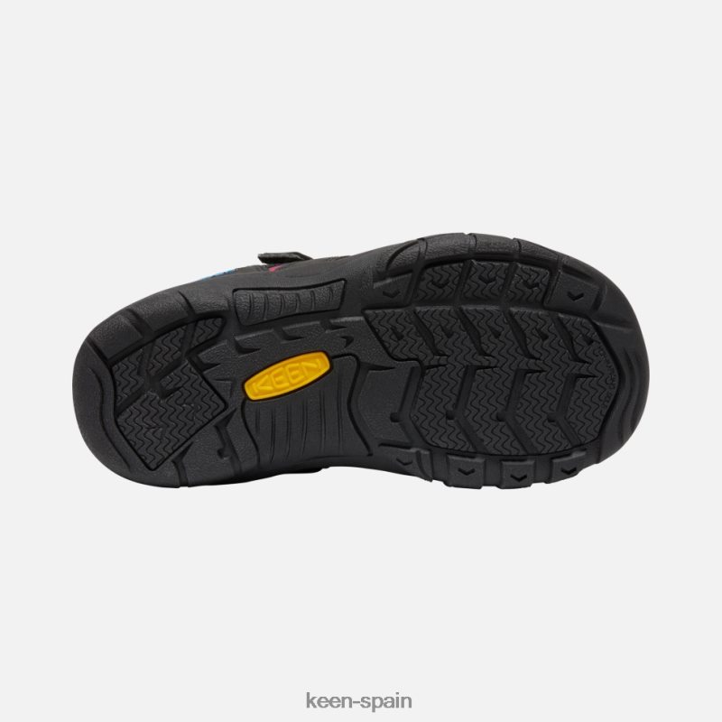 67LRTD591 Keen niños zapato newport grande teñido anudado negro original