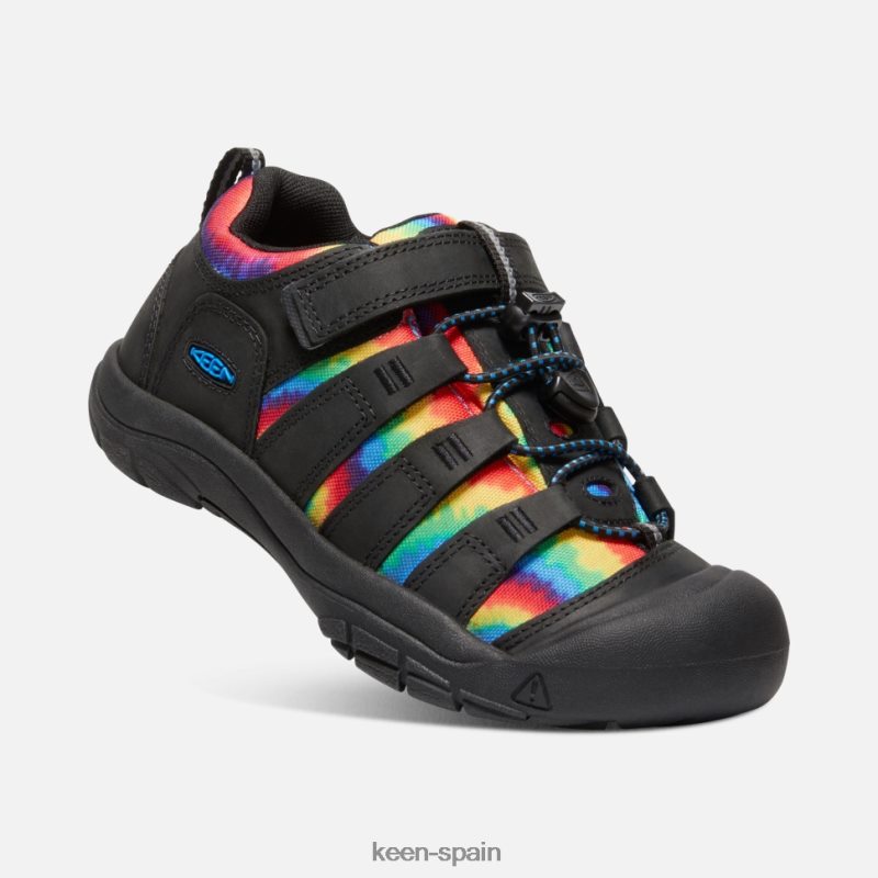 67LRTD591 Keen niños zapato newport grande teñido anudado negro original