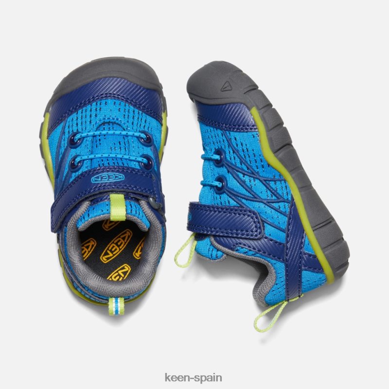 67LRTD593 Keen niños chandler cnx para niños pequeños brillantes profundidades azul-azules