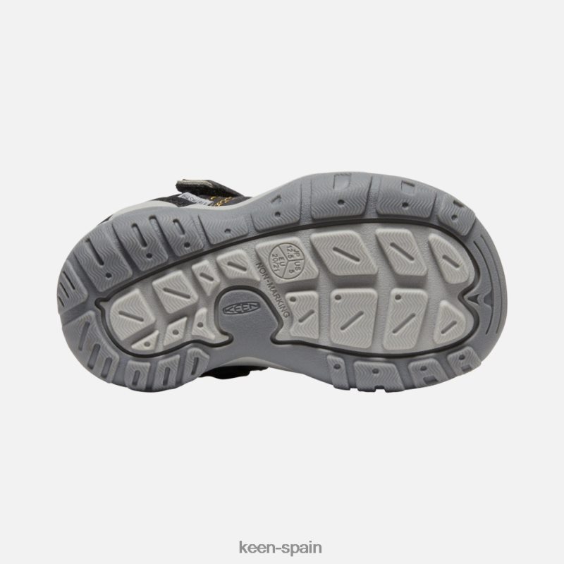 67LRTD553 Keen niños Zapatilla con visera nudosa para niño en negro y amarillo amarillo intenso negro