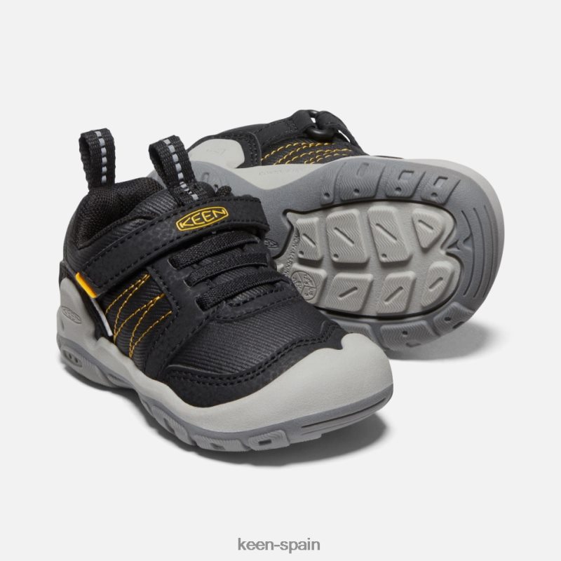 67LRTD553 Keen niños Zapatilla con visera nudosa para niño en negro y amarillo amarillo intenso negro