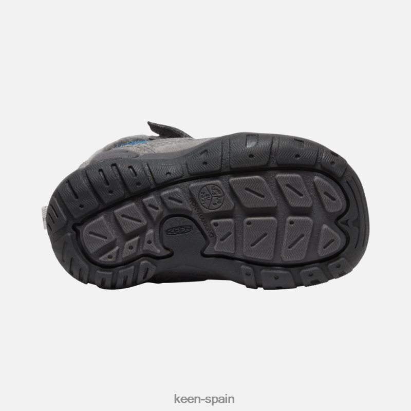67LRTD555 Keen niños chukka con nudo para niños pequeños gris acero- azul ala verde azulado