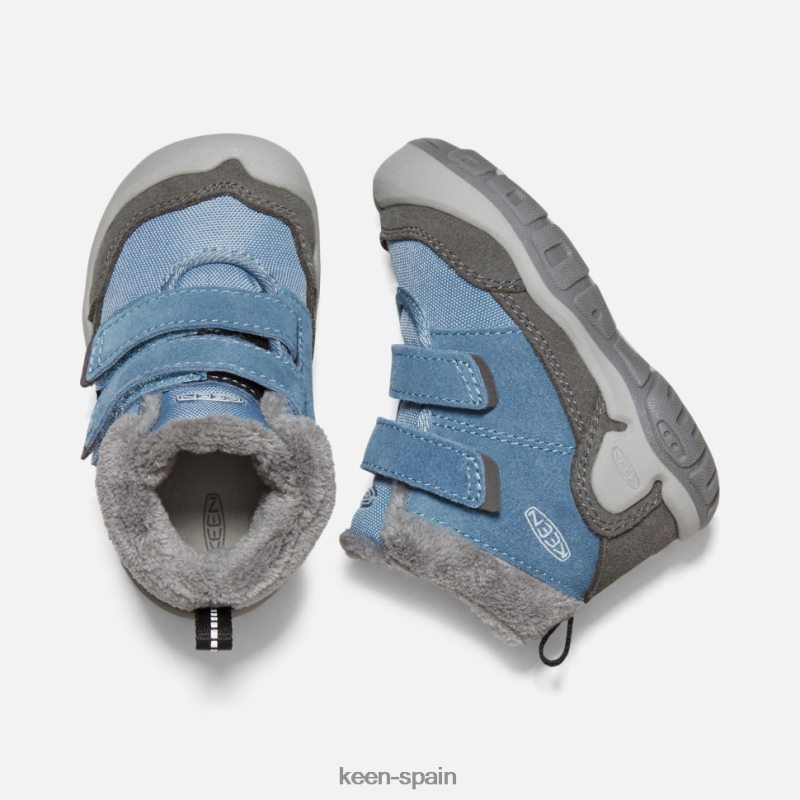 67LRTD572 Keen niños Chukka con doble tira y nudo para niños pequeños sombra azul imán