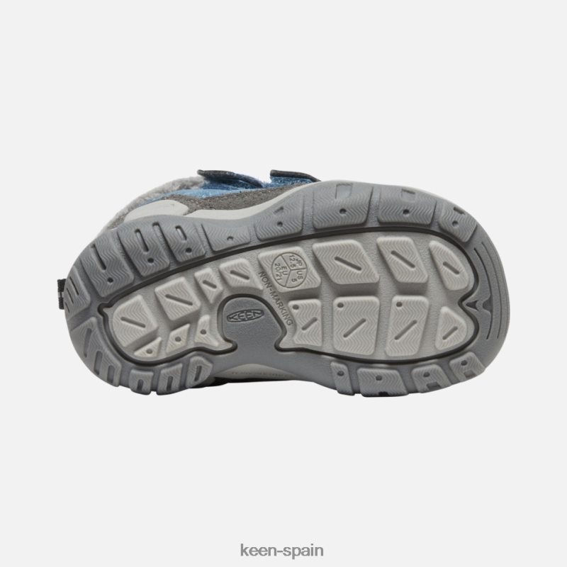 67LRTD572 Keen niños Chukka con doble tira y nudo para niños pequeños sombra azul imán