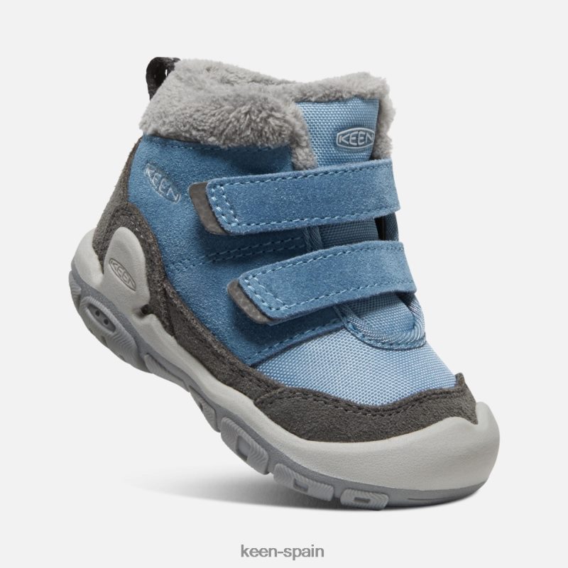 67LRTD572 Keen niños Chukka con doble tira y nudo para niños pequeños sombra azul imán