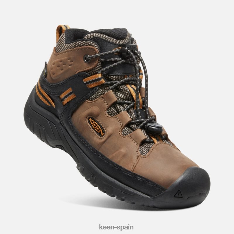 67LRTD523 Keen niños bota impermeable targhee grande marrón dorado tierra oscuro