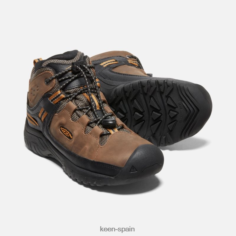 67LRTD523 Keen niños bota impermeable targhee grande marrón dorado tierra oscuro