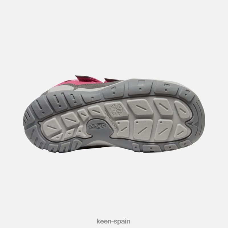 67LRTD545 Keen niños chukka con doble tira y nudo grande paloma de la fruta-negro