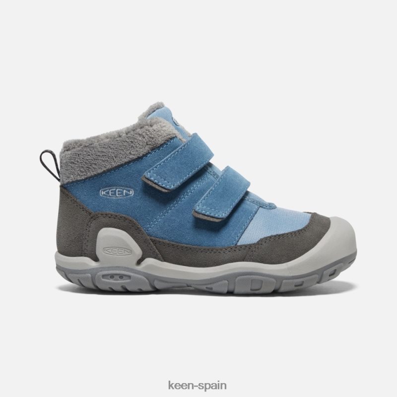 67LRTD554 Keen niños chukka con doble tira y nudo grande sombra azul imán