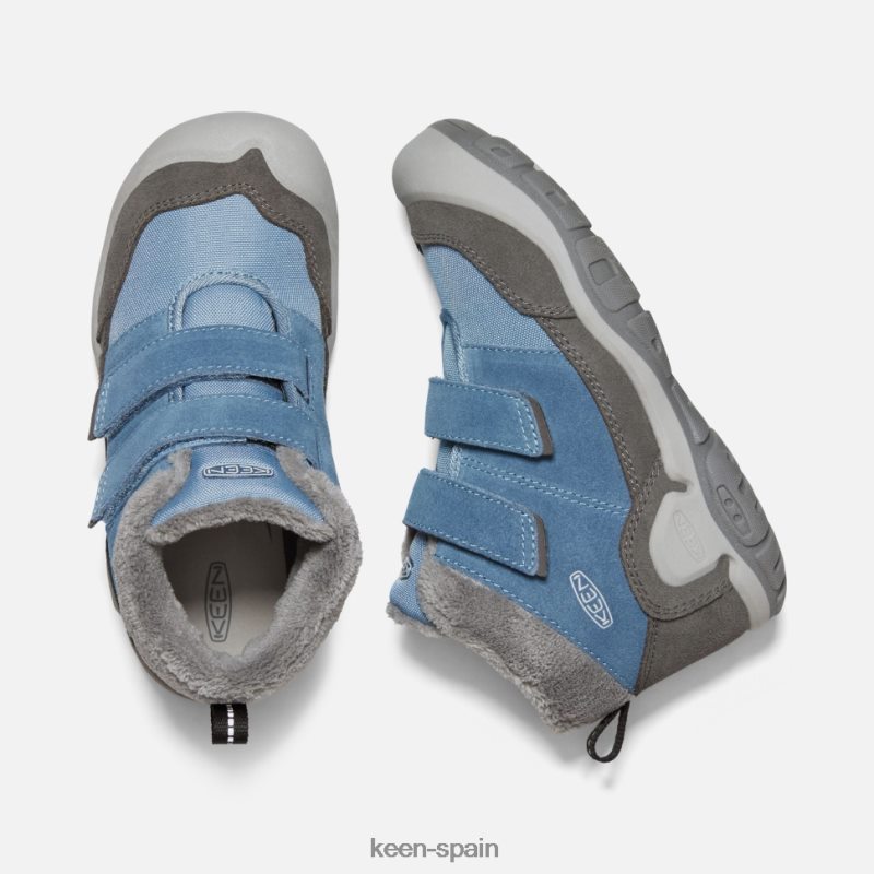 67LRTD554 Keen niños chukka con doble tira y nudo grande sombra azul imán