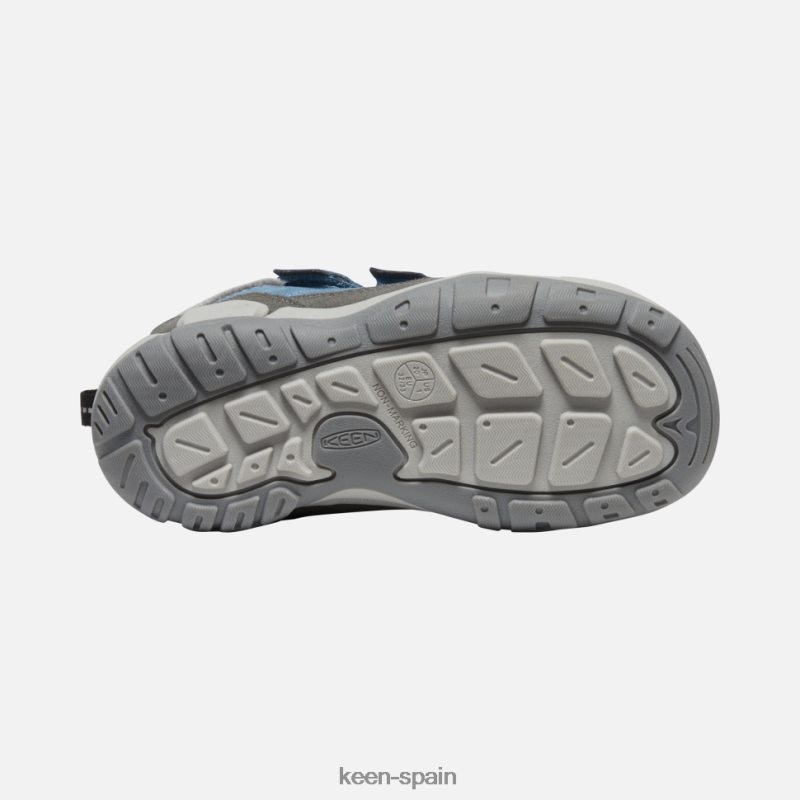 67LRTD554 Keen niños chukka con doble tira y nudo grande sombra azul imán