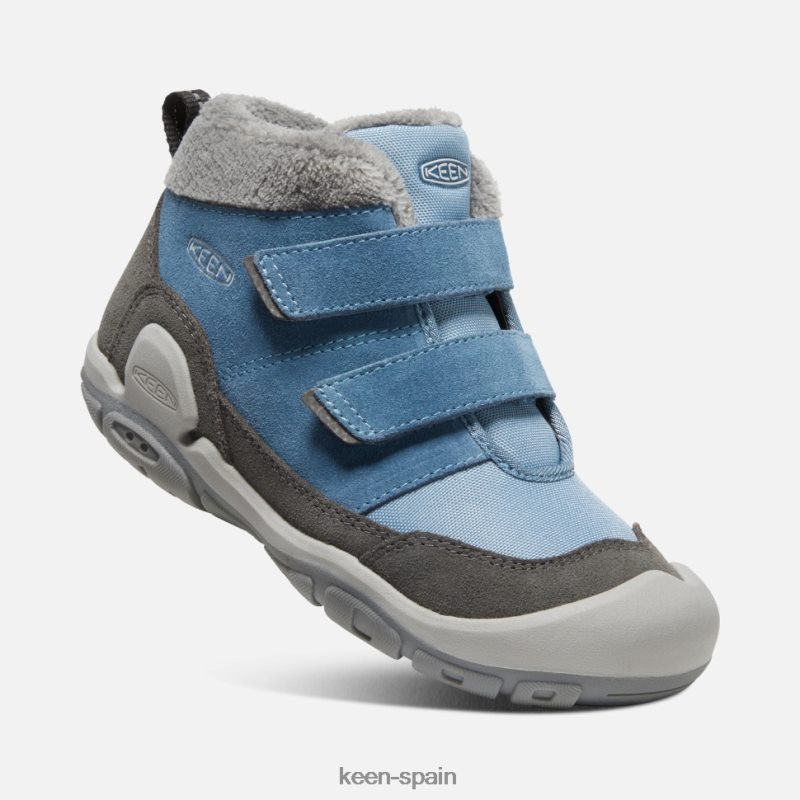 67LRTD554 Keen niños chukka con doble tira y nudo grande sombra azul imán