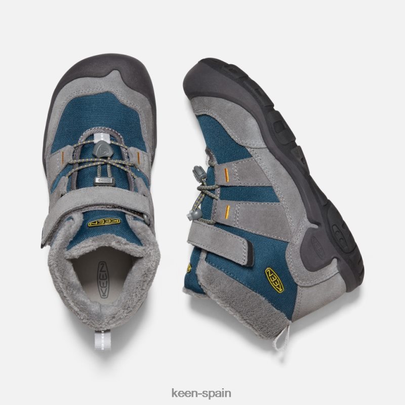 67LRTD558 Keen niños chukka de nudo grande ala acero gris azulado verde azulado