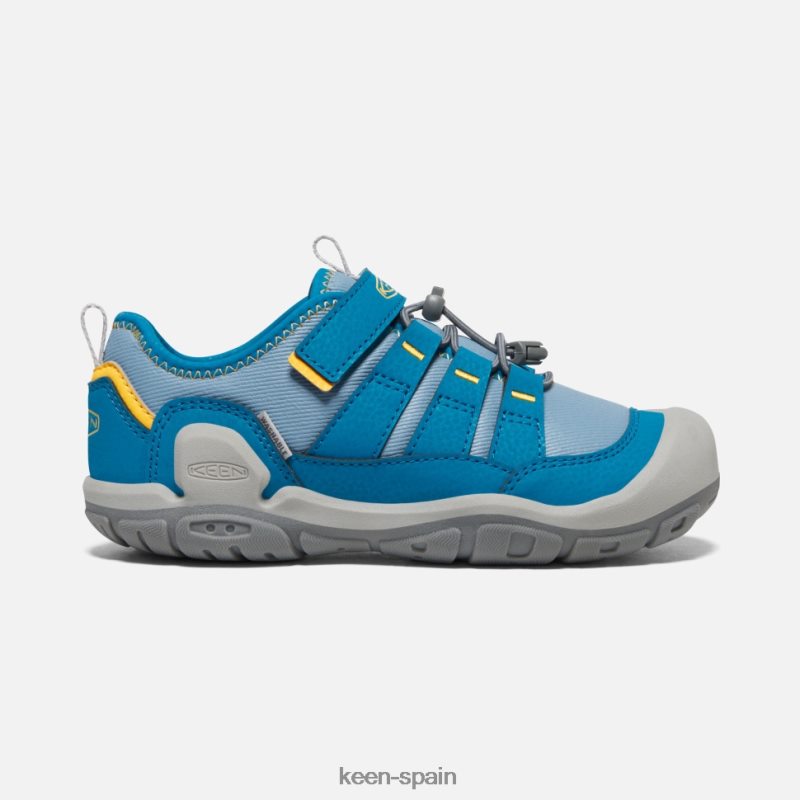 67LRTD566 Keen niños zapatillas huecas con nudo grande sombra azul-mykonos azul