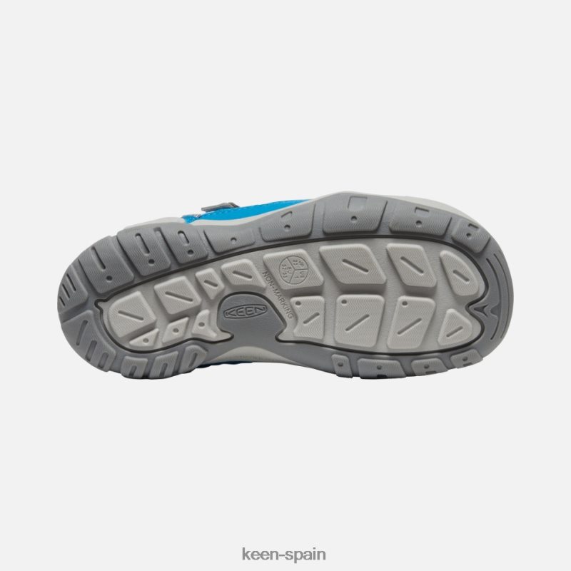 67LRTD566 Keen niños zapatillas huecas con nudo grande sombra azul-mykonos azul
