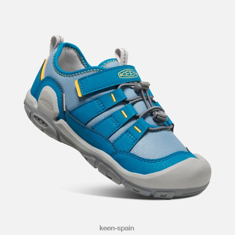 67LRTD566 Keen niños zapatillas huecas con nudo grande sombra azul-mykonos azul