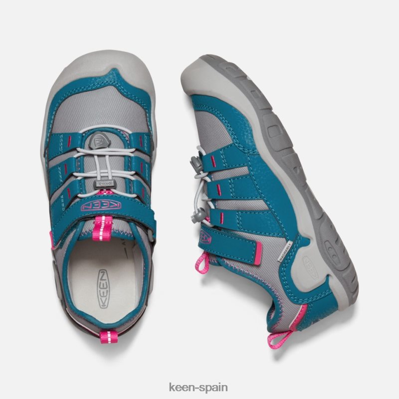 67LRTD576 Keen niños zapatillas huecas con nudo grande azul legión-gris acero