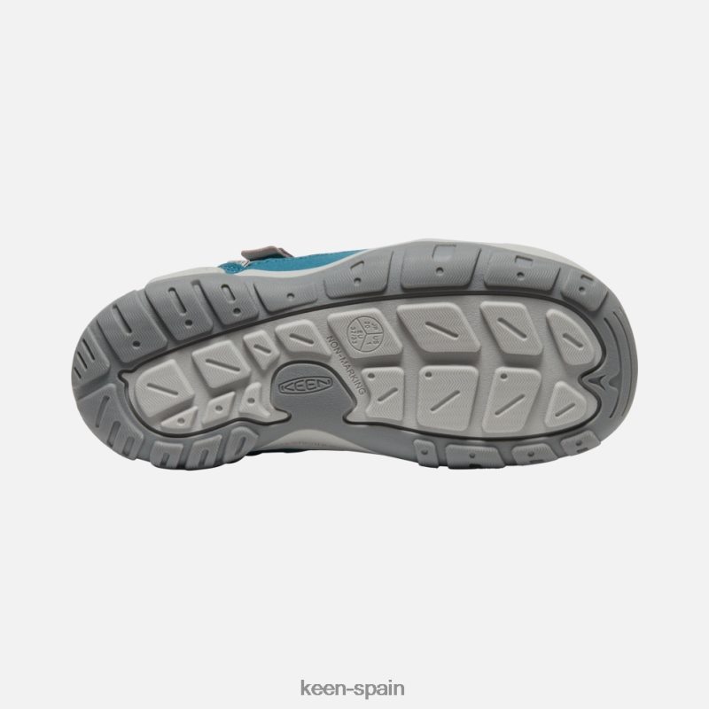 67LRTD576 Keen niños zapatillas huecas con nudo grande azul legión-gris acero