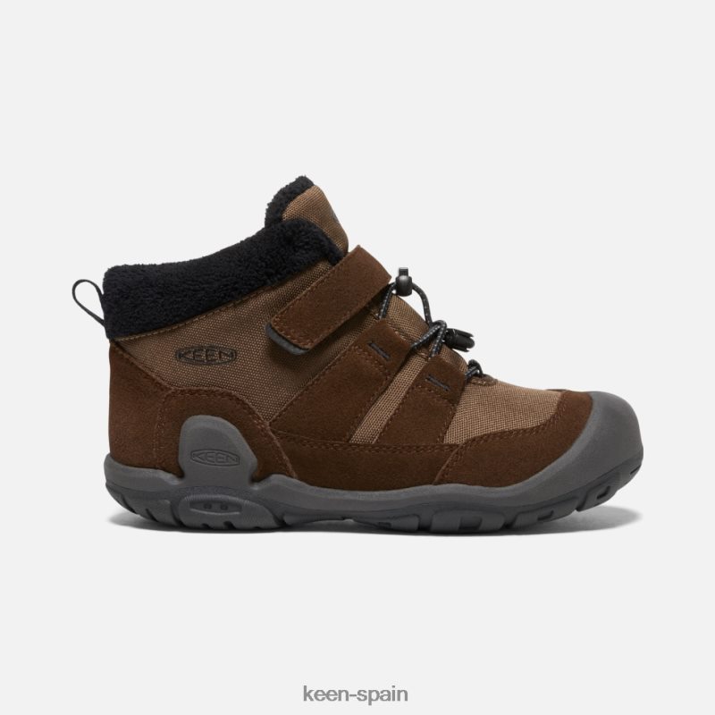 67LRTD579 Keen niños chukka de nudo grande negro tierra oscuro