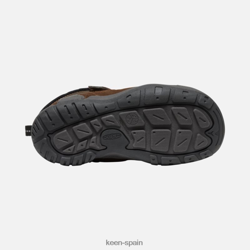 67LRTD579 Keen niños chukka de nudo grande negro tierra oscuro
