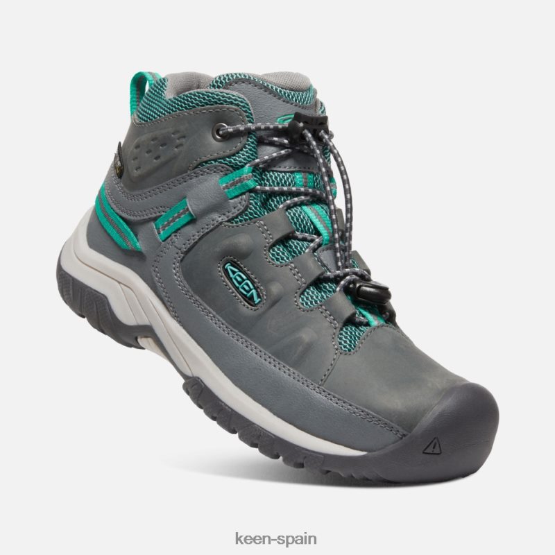 67LRTD606 Keen niños bota impermeable targhee grande porcelana gris acero