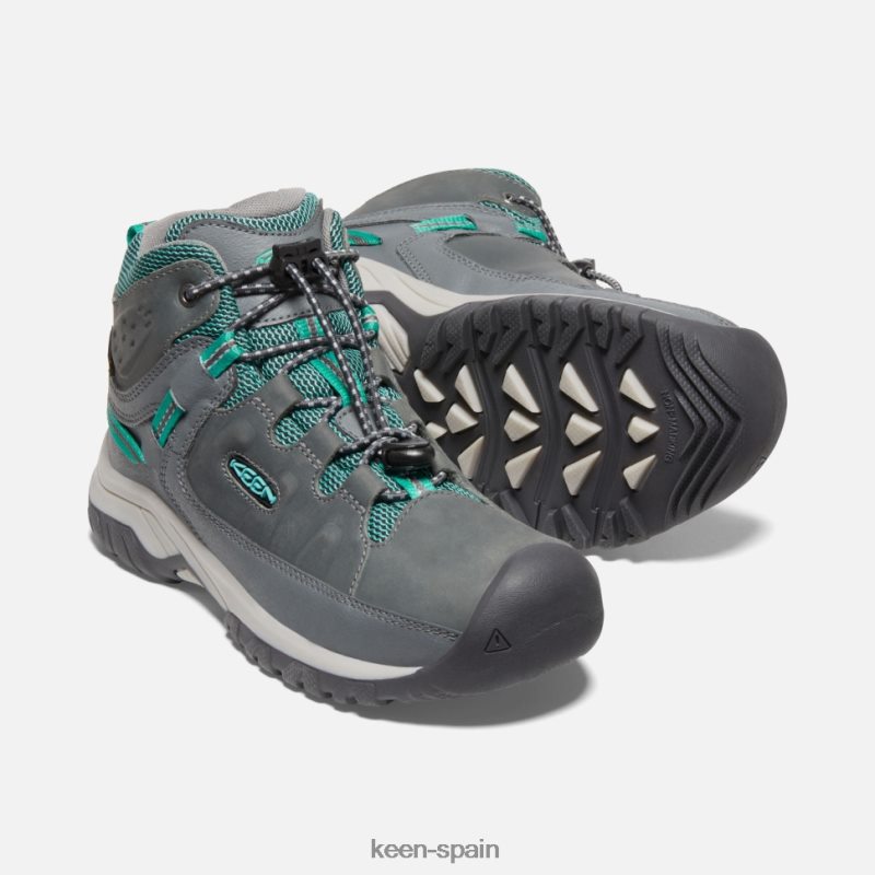 67LRTD606 Keen niños bota impermeable targhee grande porcelana gris acero