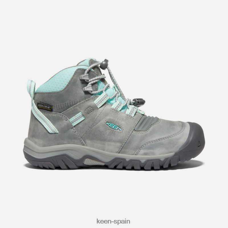 67LRTD608 Keen niños Bota impermeable Big 'Ridge Flex tinte gris azulado