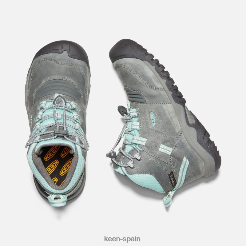 67LRTD608 Keen niños Bota impermeable Big \'Ridge Flex tinte gris azulado