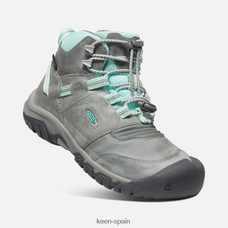 67LRTD608 Keen niños Bota impermeable Big \'Ridge Flex tinte gris azulado
