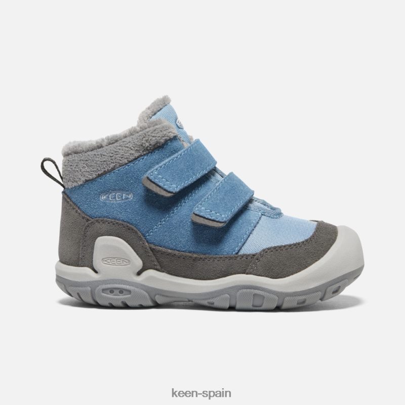 67LRTD539 Keen niños chukka con doble tira y nudo pequeño sombra azul imán