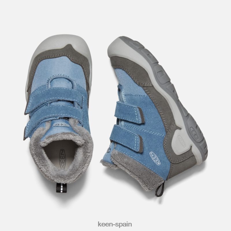 67LRTD539 Keen niños chukka con doble tira y nudo pequeño sombra azul imán