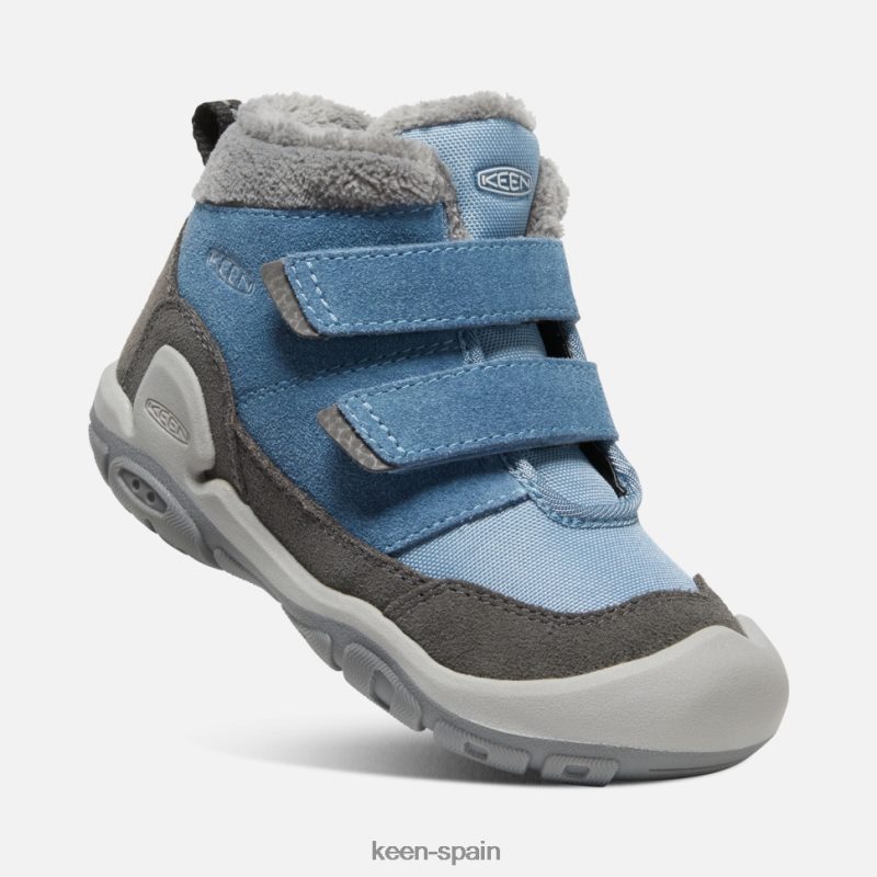 67LRTD539 Keen niños chukka con doble tira y nudo pequeño sombra azul imán