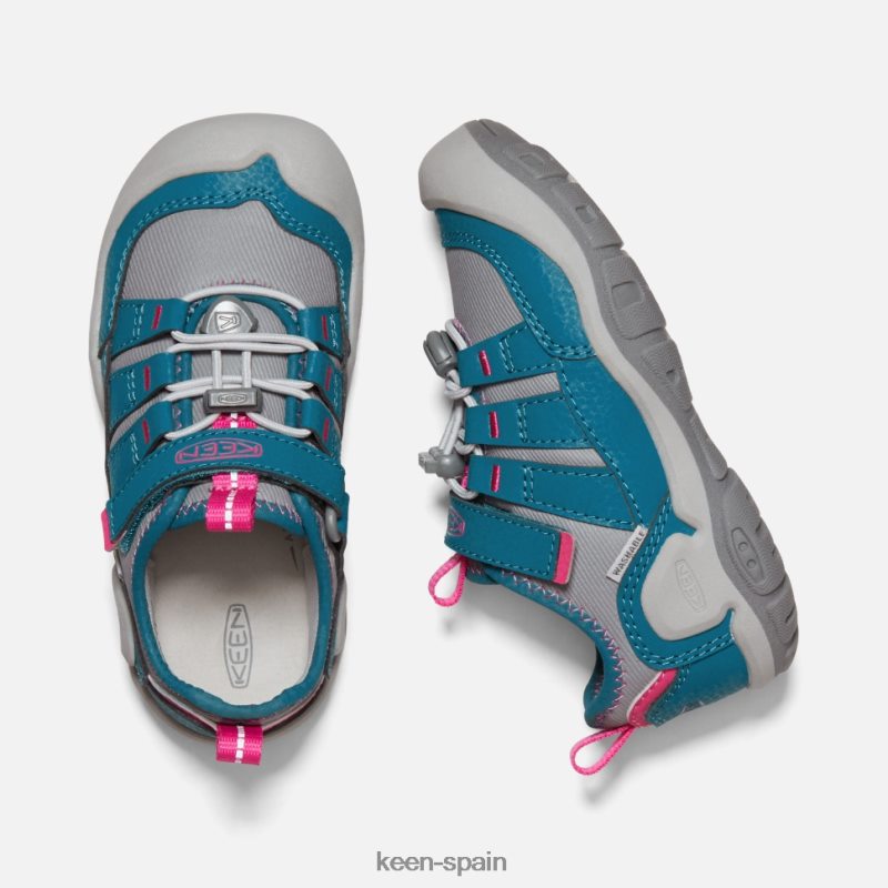 67LRTD552 Keen niños zapatillas pequeñas con nudo hueco azul legión-gris acero