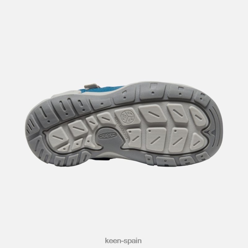 67LRTD552 Keen niños zapatillas pequeñas con nudo hueco azul legión-gris acero