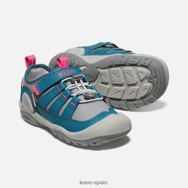 67LRTD552 Keen niños zapatillas pequeñas con nudo hueco azul legión-gris acero