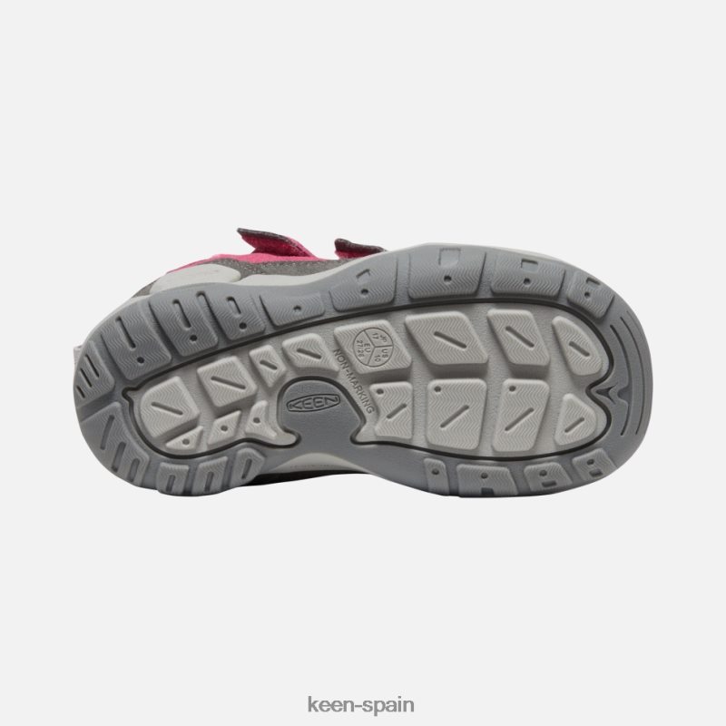 67LRTD556 Keen niños chukka con doble tira y nudo pequeño paloma de la fruta-negro