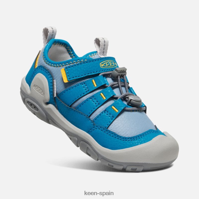 67LRTD562 Keen niños zapatillas pequeñas con nudo hueco sombra azul-mykonos azul
