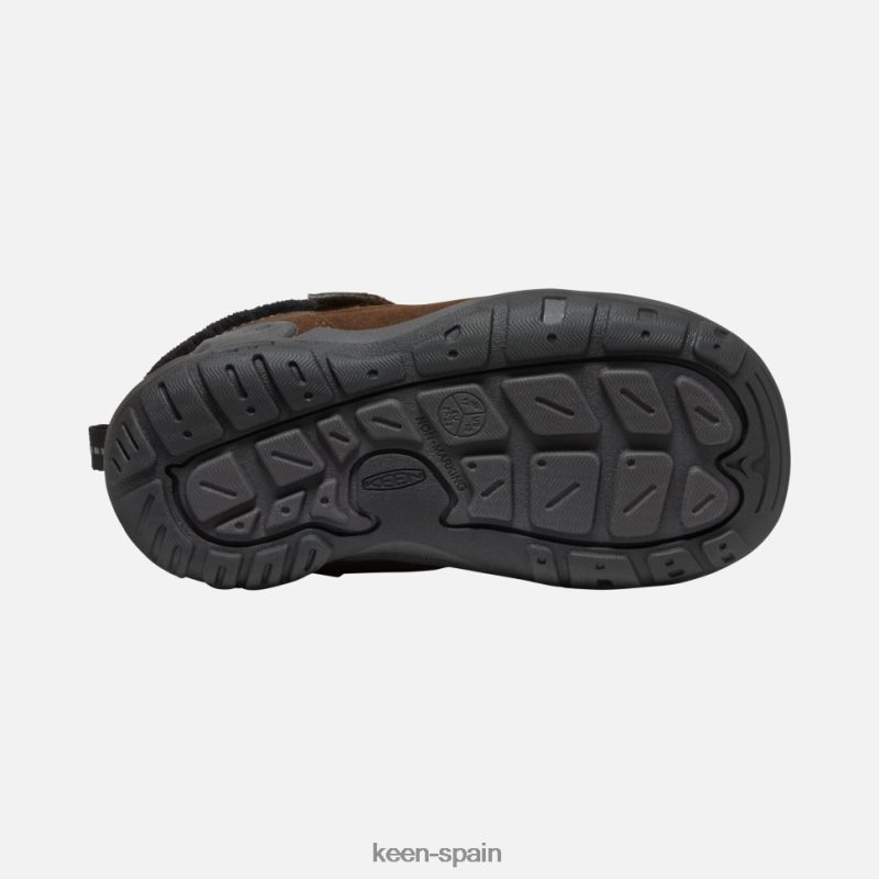 67LRTD573 Keen niños chukka de nudo pequeño negro tierra oscuro