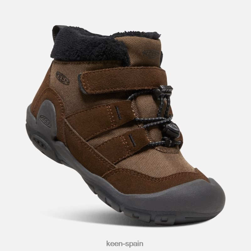67LRTD573 Keen niños chukka de nudo pequeño negro tierra oscuro