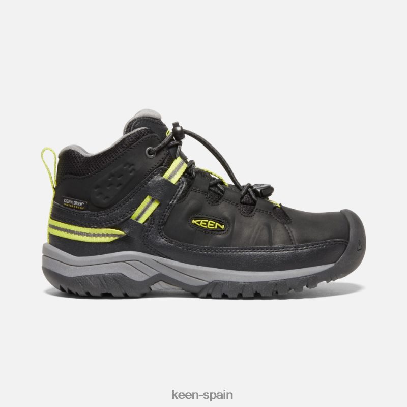 67LRTD270 Keen niños botas de montaña impermeables targhee más antiguas negro-gris acero
