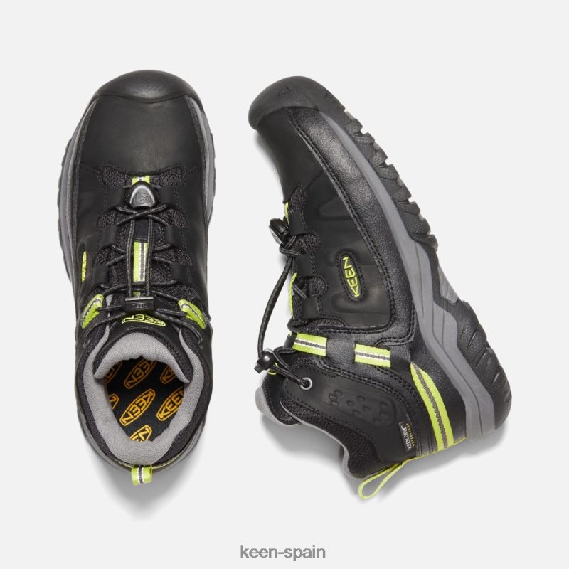 67LRTD270 Keen niños botas de montaña impermeables targhee más antiguas negro-gris acero