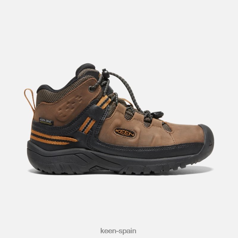 67LRTD272 Keen niños botas de montaña impermeables targhee más antiguas marrón dorado tierra oscuro