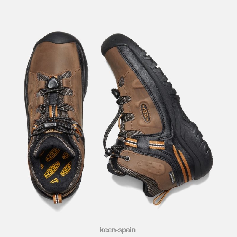 67LRTD272 Keen niños botas de montaña impermeables targhee más antiguas marrón dorado tierra oscuro